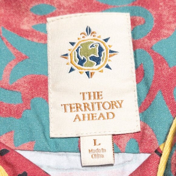 The Territory Ahead Colorful Shirt Men's Large Abstract Art Hawaiian Geometric - Picture 2 of 12